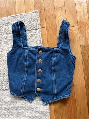 Reformation Bo denim top 2